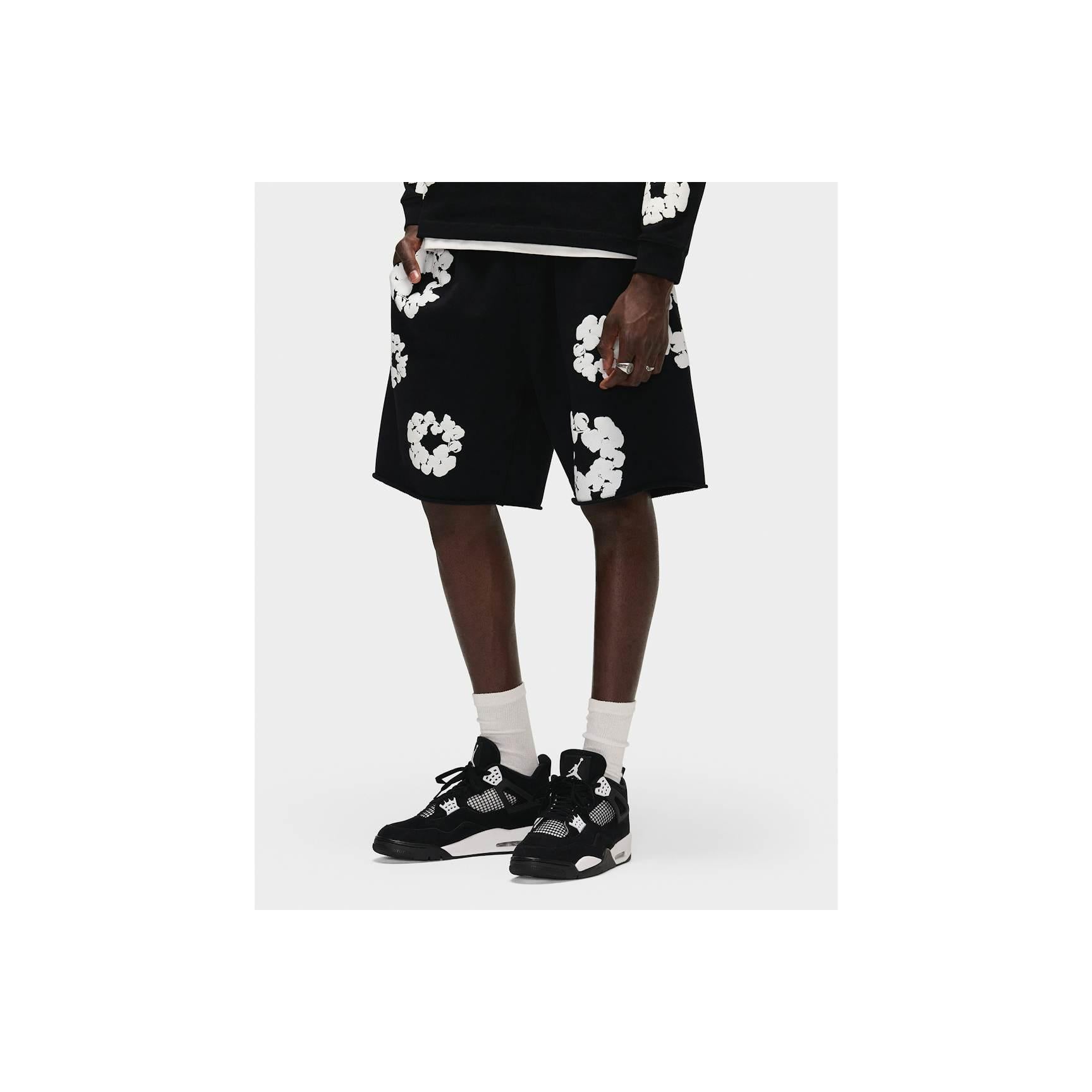 Denim Tears The Cotton Wreath Shorts - Black