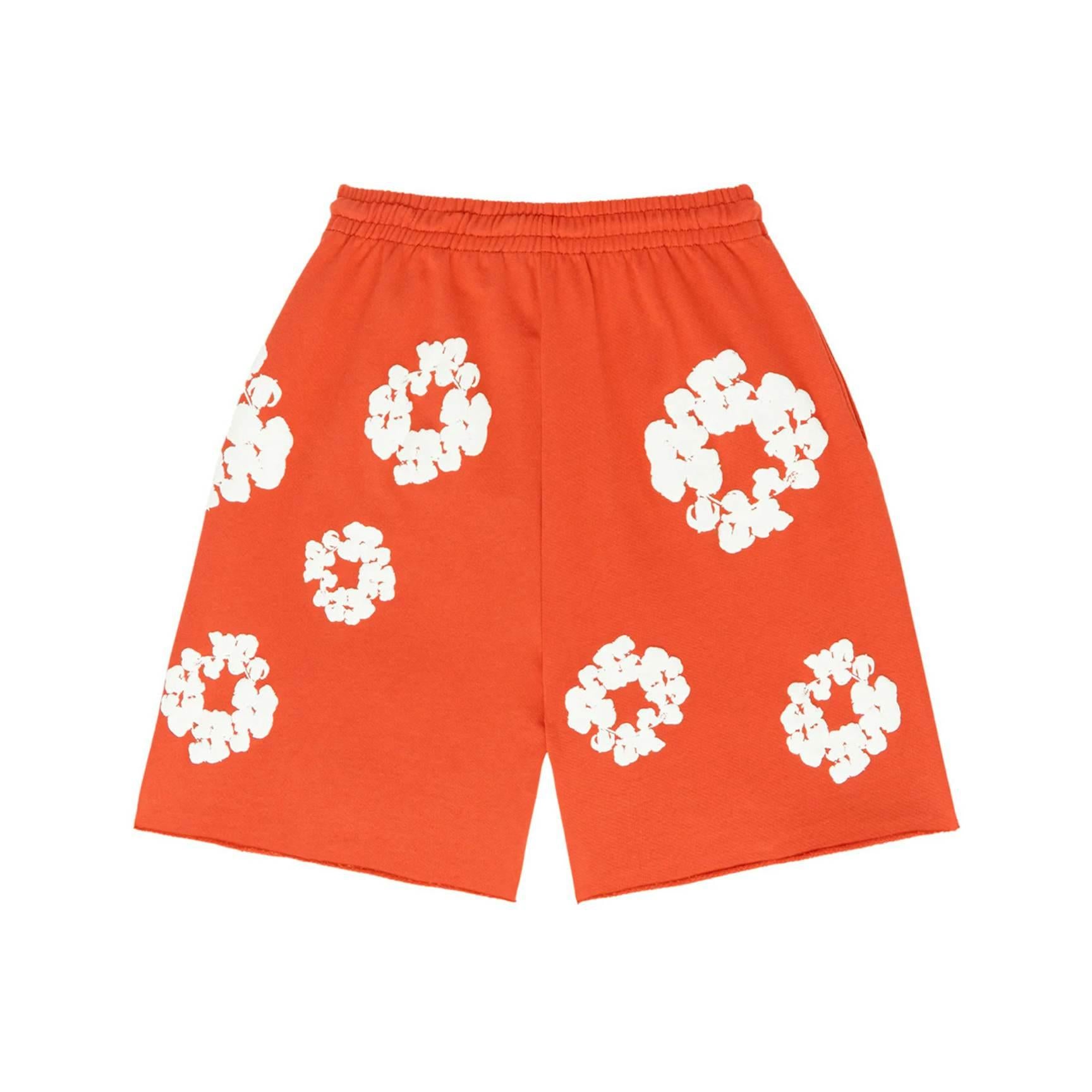 Denim Tears The Cotton Wreath Shorts - Orange (Copy)
