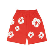 Denim Tears The Cotton Wreath Shorts - Red